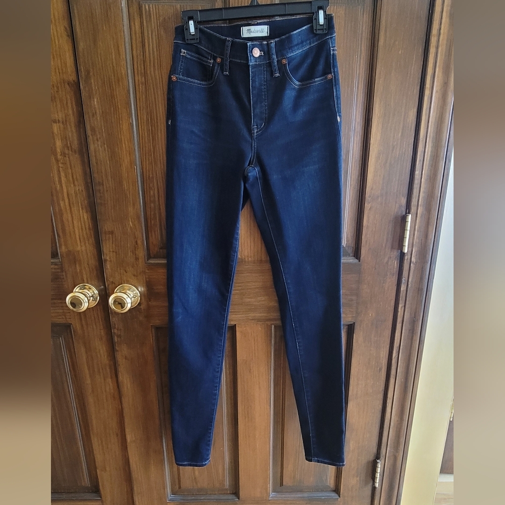 Madewell Sz 27T  Dark Indigo High Rise Skinny Jeans W 28 R9 L 33